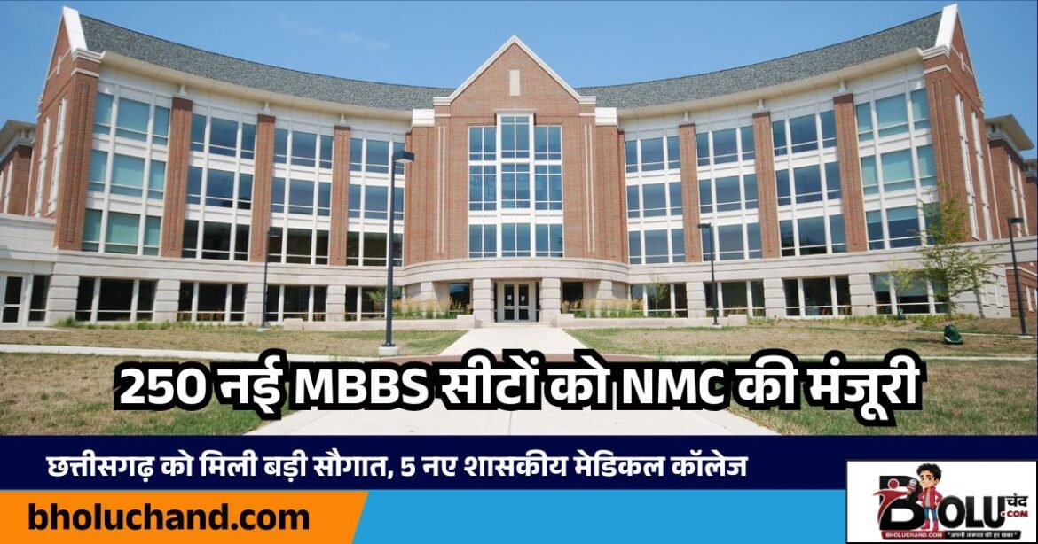 छत्तीसगढ़ में 5 नए शासकीय मेडिकल कॉलेजों को मिली मंजूरी।